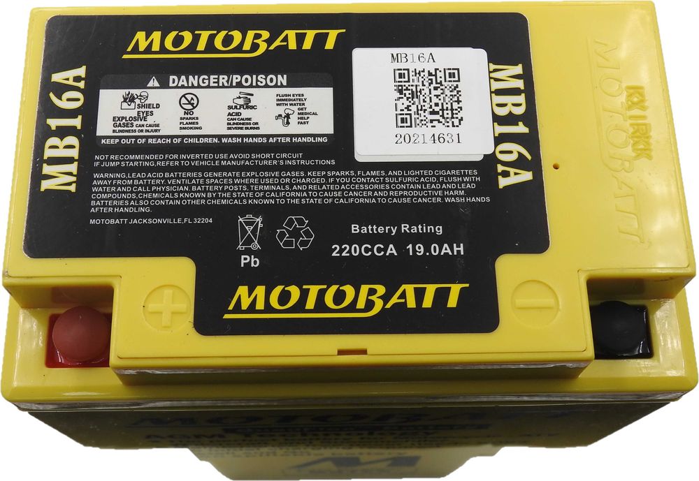 Akumulator motocyklowy MOTOBATT 12V 19Ah 220A MB16A HYB16A-A
