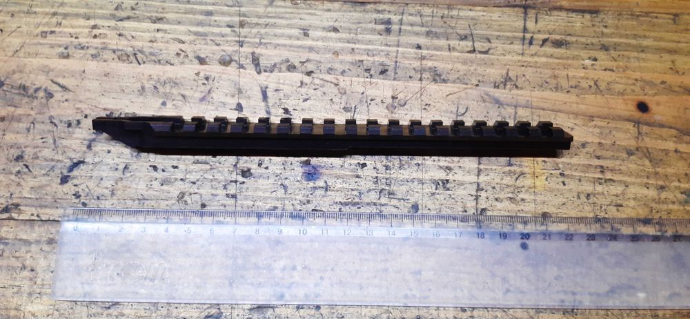 Планка пикатинни на АК74 АК47 Сталь Супер довга 212 мм