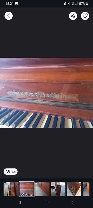 Pianino steingraeber & söhne bayreuth z roku 1949