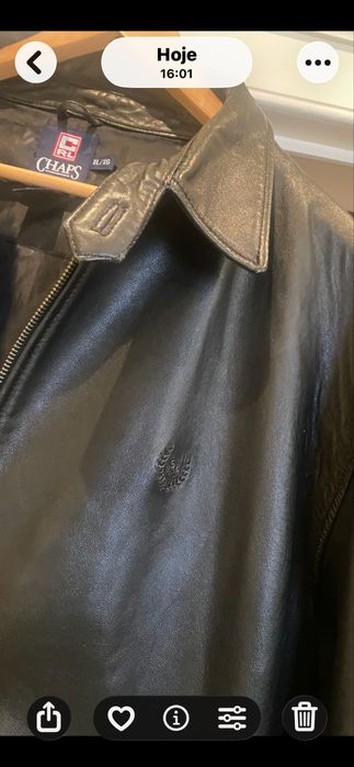 Blusão de couro Chaps Ralph Lauren