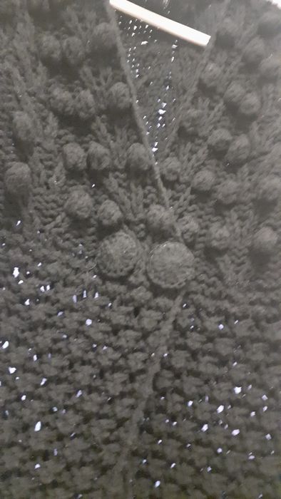 Casaco colete trabalhado preto