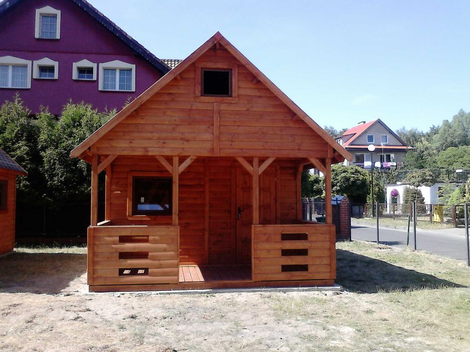 domek drewniany, letniskowy,z antresolą, 4mx5m,