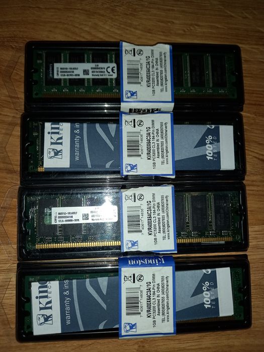 Оперативная память к ПК ddr 512mb, 1gb, ddr2 512mb в рабочем состоянии