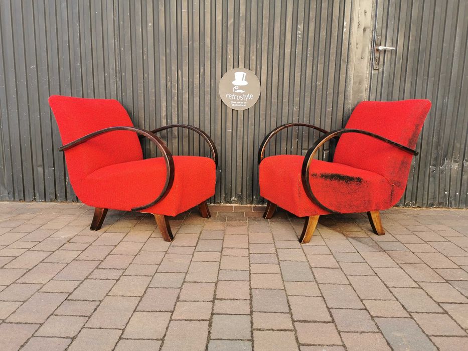 Fotel ART DECO proj. J. Halabala, Czechosłowacja '30-'50, Retro