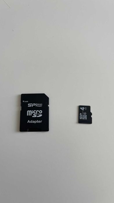 Karta pamięci microSDHC Silicon power+adapter SD, 4 GB