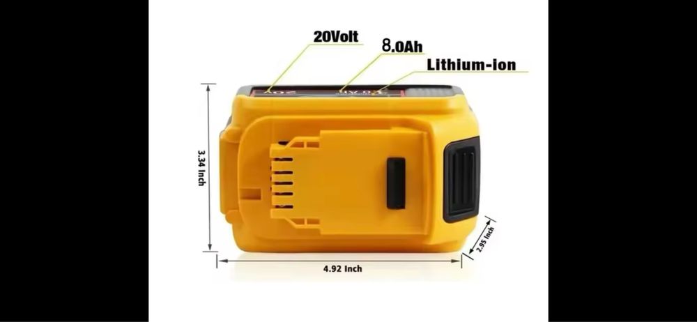 Led Світлодіодний ліхтар фонарь Dewalt Акумулятор 18 В