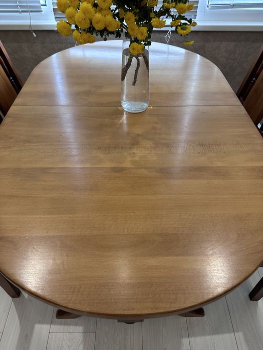 Стол дуб обеденный и 4 стула стіл обідній кухонный