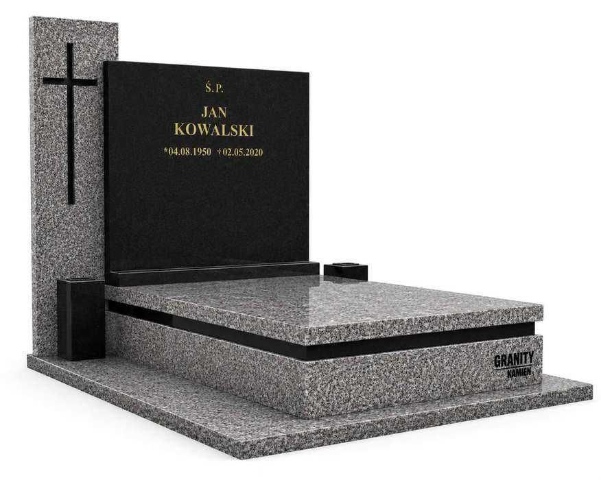 Nagrobki Koszalin – Brąz Królewski PODWÓJNY | Kompleksowa usługa: budowa nagrobka + montaż + litery