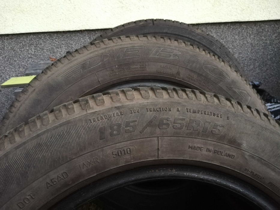 2 opony letnie Dębica 185/65R15. Bieżnik 5mm.