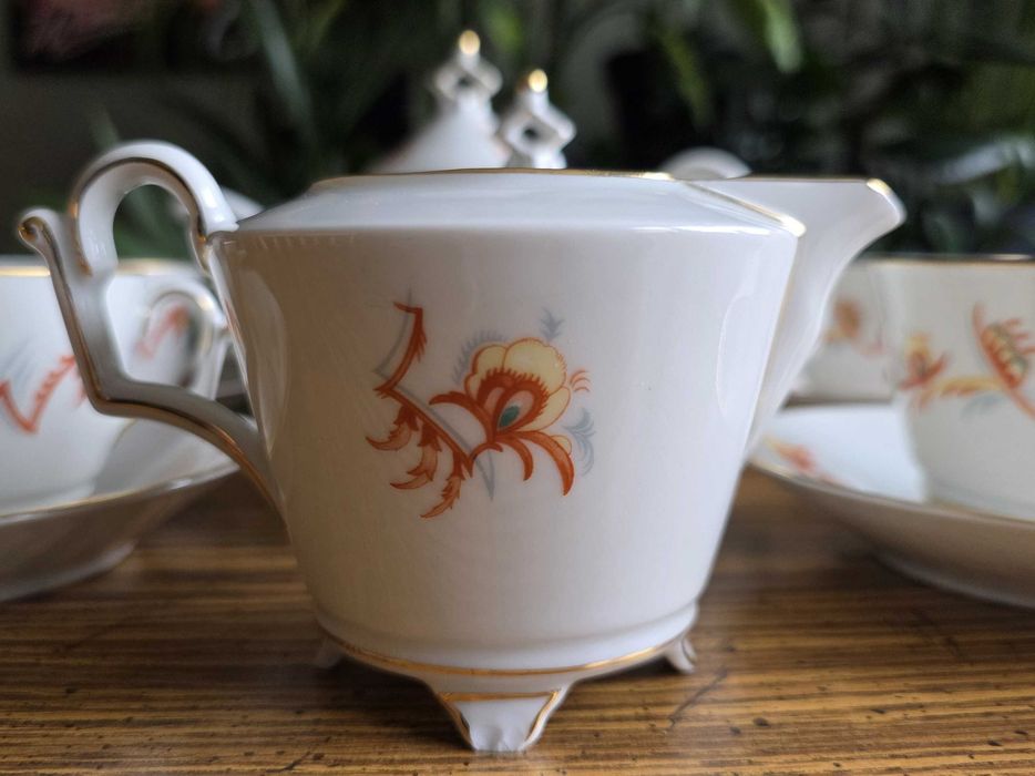 Porcelanowy serwis do herbaty w stylu art déco – Thomas, Bavaria (Grupa Rosenthal).