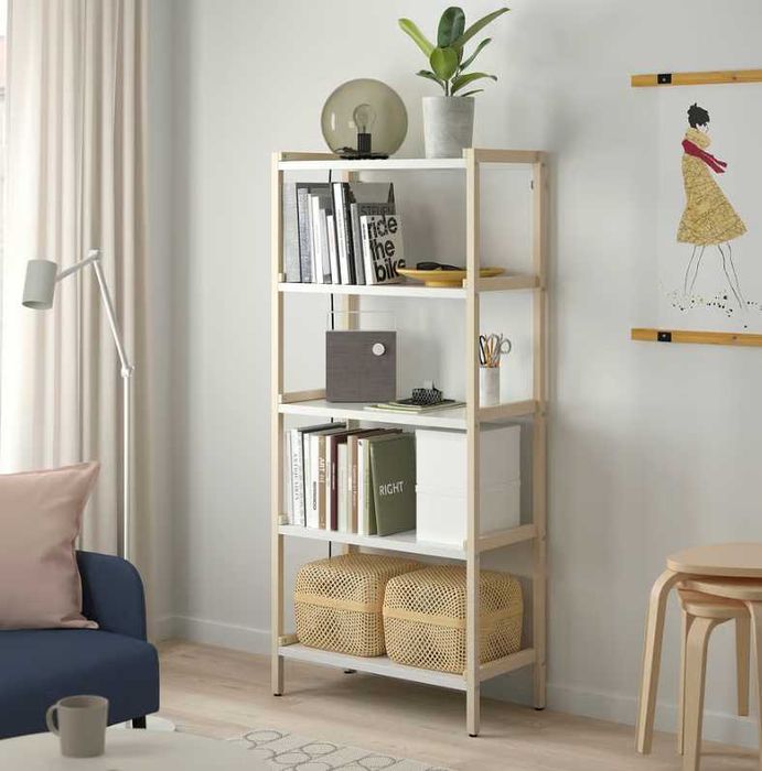 Estante aberta IKEA EKENABBEN (Choupo/Branco)