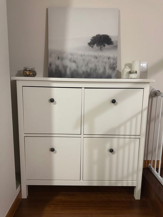 Sapateira Hemnes branca