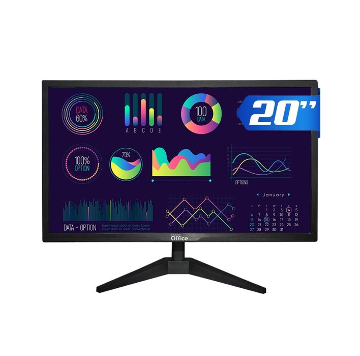 Monitor 20" HD 75Hz (HDMI/VGA) - Impecável / Como Novo