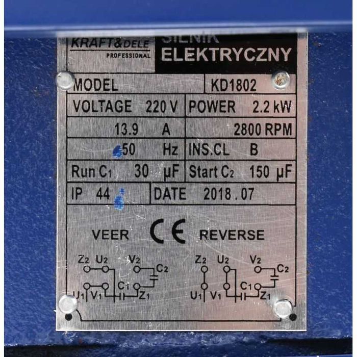 Silnik elektryczny 3,0KW 2810rpm 220V KD1804 NOWY
