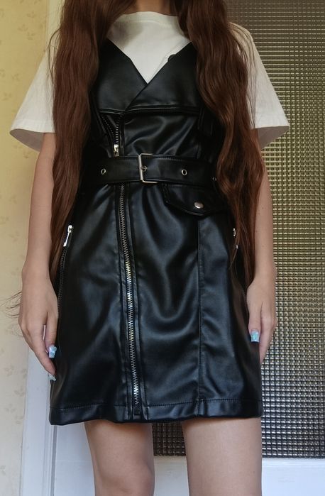 Стильний сарафан з екошкіри branda