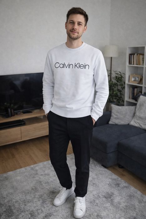 Bawełniana oryginalna bluza Calvin Klein roz XS/S logowana