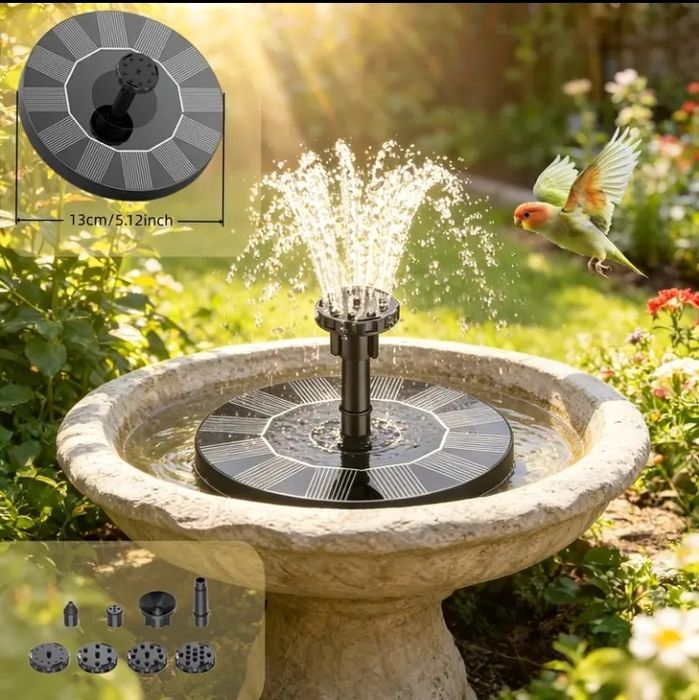 Декоративний плаваючий фонтан на сонячних батареях