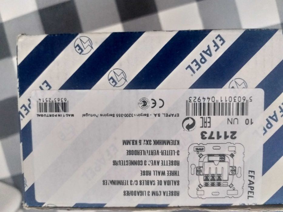 Roseta 3 ligadores Efapel