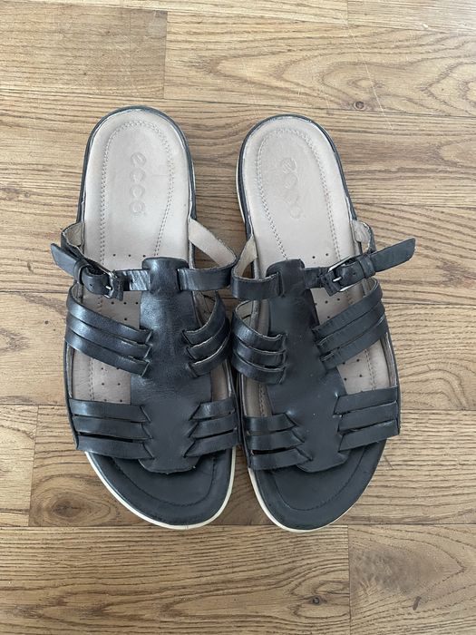 Klapki ecco roz 38 skóra