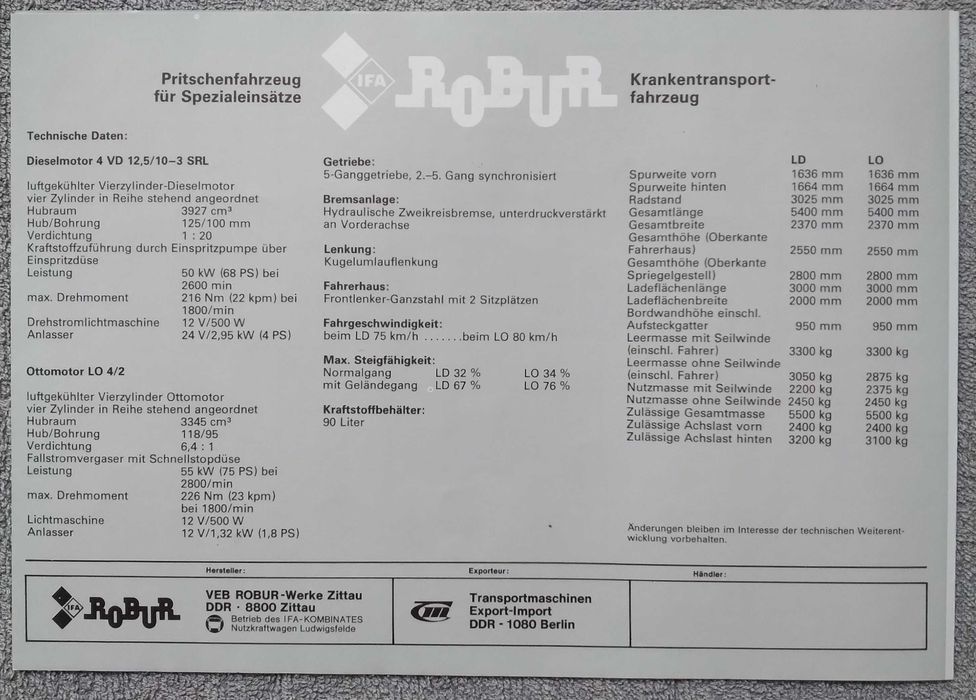 Prospekt Robur LD/LO 2002 i 2202