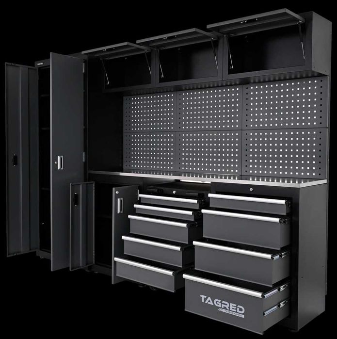 Меблі в гараж стелаж верстак стінка стелажі стіл мебель модульні стол