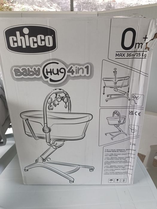 Baby hug 4 em 1 - berço, espreguiçadeira, cadeira c/colchão