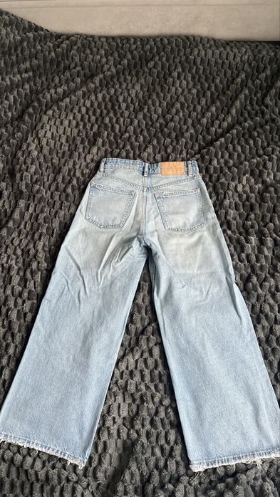 Zara джинси кюлоти блакитні high rise culottes