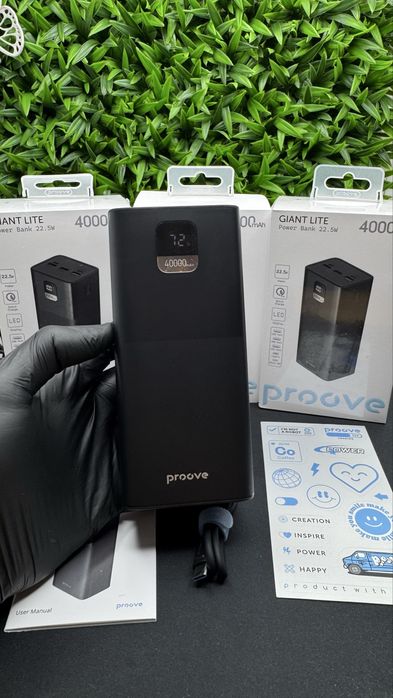 Качественный павербанк 40000 mAh 22.5W Proove с гарантией 12 месяцев