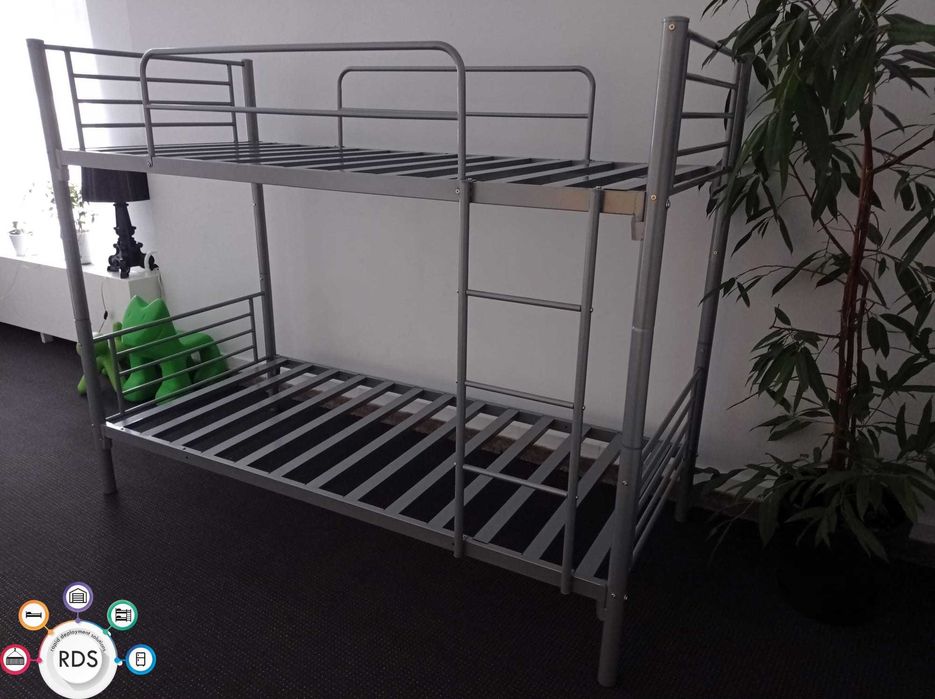 Łóżko pojedyncze Łóżka metalowe wymienne na piętrowe hostelowe 90x200