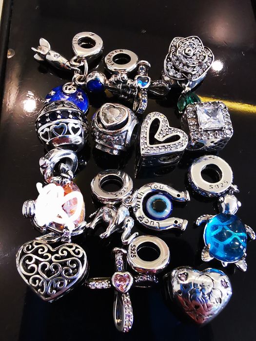 Charmsy,zawieszki do bransoletki, nowe,srebrne s925