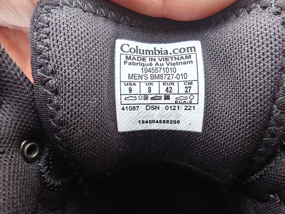COLUMBIA BM8727-010 Black 42, 27см