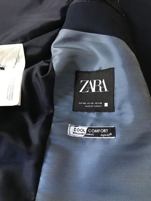 Blazer Zara Azul Escuro 46 + Camisa Branca