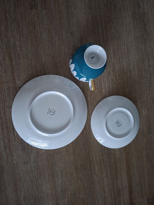 63-M/26 Trio Porcelanowe seledyn Lichte lata 60