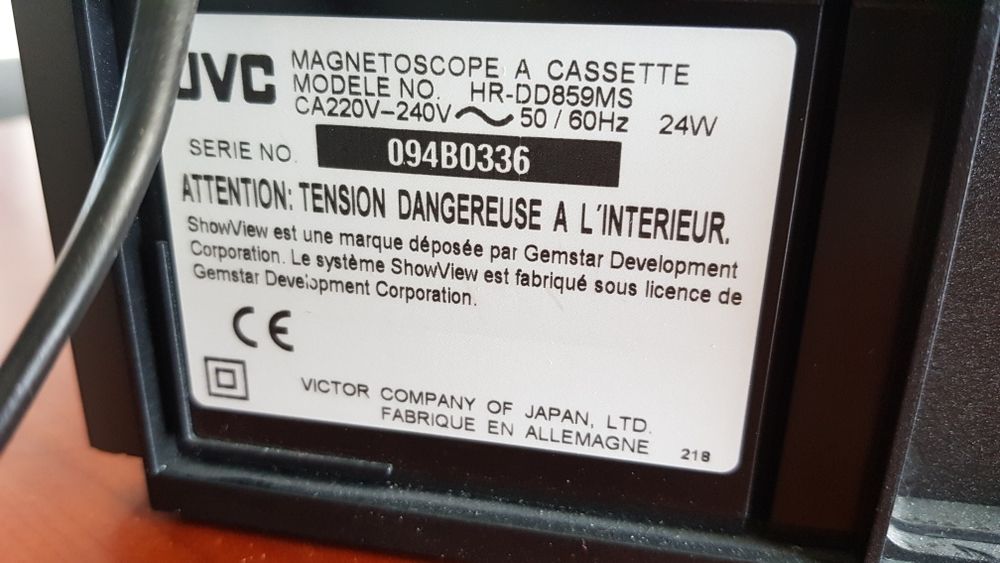 JVC HR-DD 859 MS VHS Multisitema.