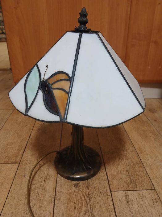 Tiffany komplet lamp, wisząca i stojąca.