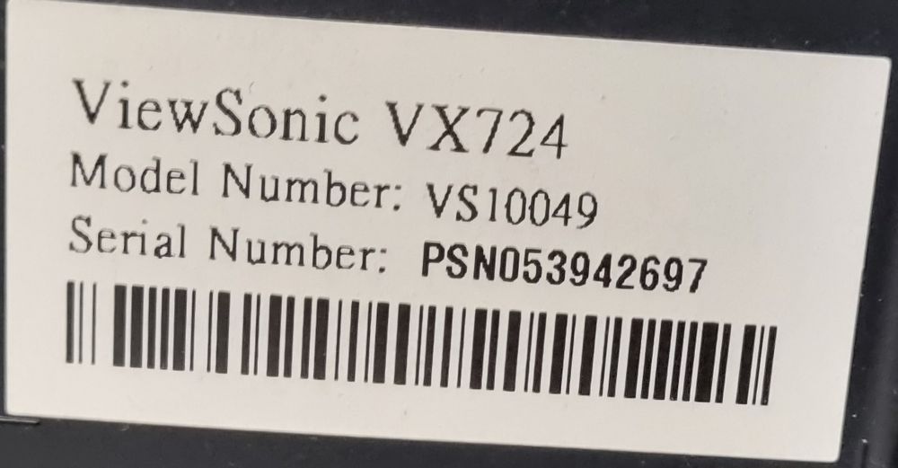 Монітор 17" Viewsonic vx724