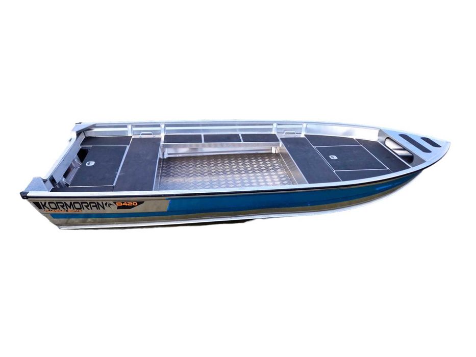 Łódź Aluminiowa wędkarska Kormoran 420 LDF pokład zabudowa B420 4,2M