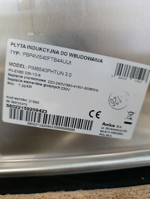 Płyta indukcyjna Amica
