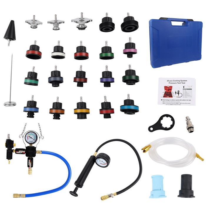 Kit profissional de teste de pressão e sangramento de sistemas – NOVO