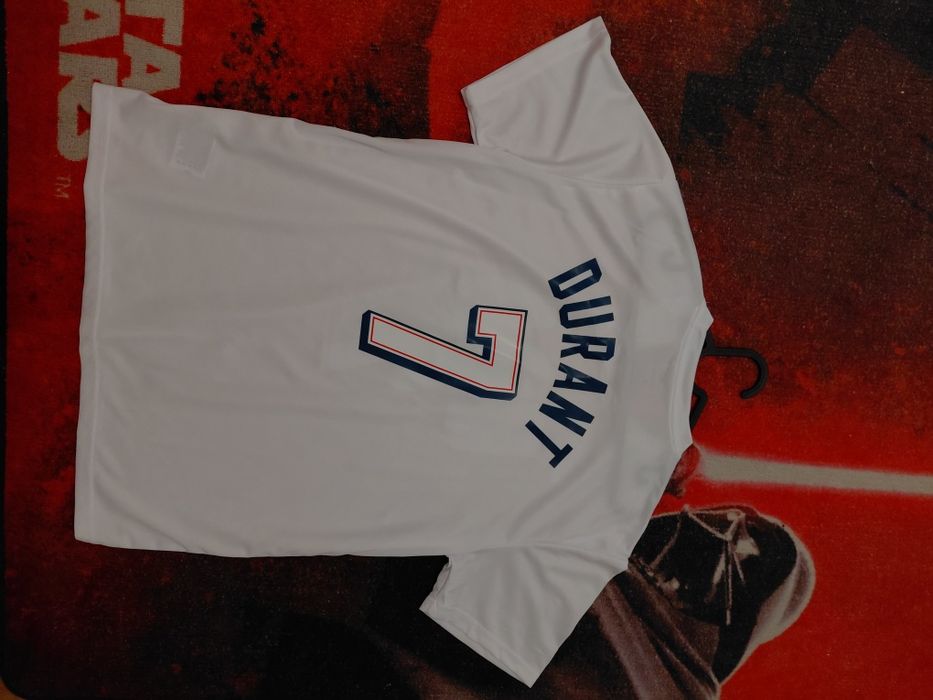 white Kevin Durant USA Olympics basketball tshirt