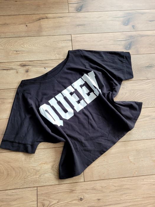 Czarna bluza bluzka Queen oversize