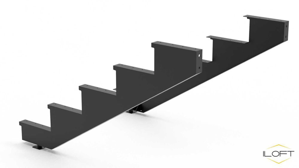 Estrutura metálica "PORTY" de 5 degraus para escada exterior em 1 hora