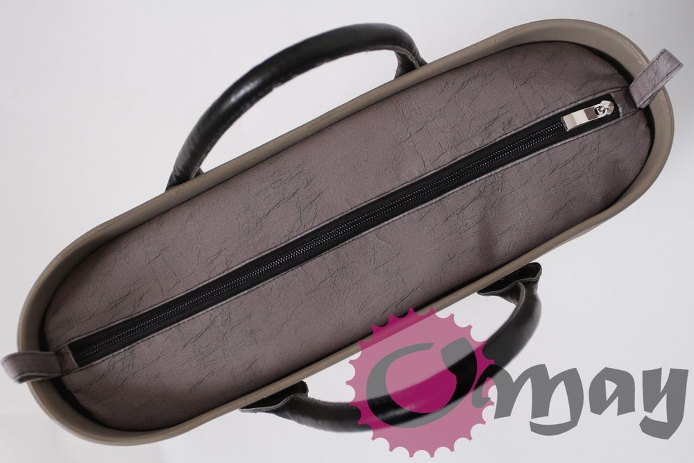 Czarny organizer do OBAG MINI naturalny Ant 2 kieszenie wnętrze OMAY