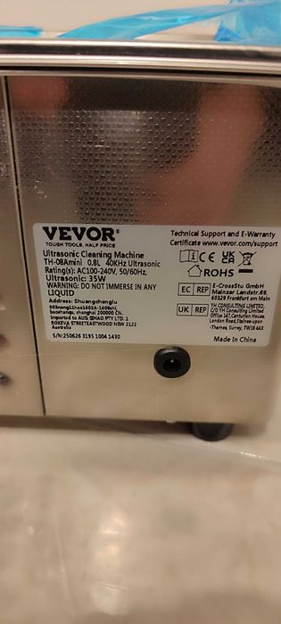 Maquina Limpeza Ultrassónica VEVOR