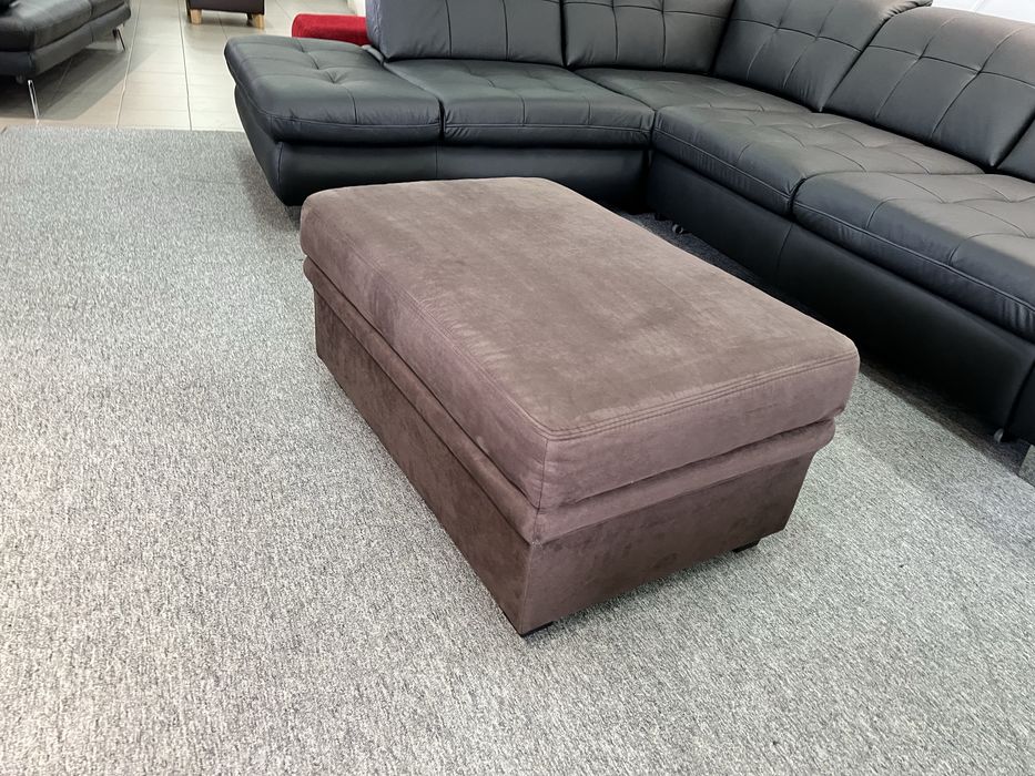 Велики пуфік тканина з нішею коричневий