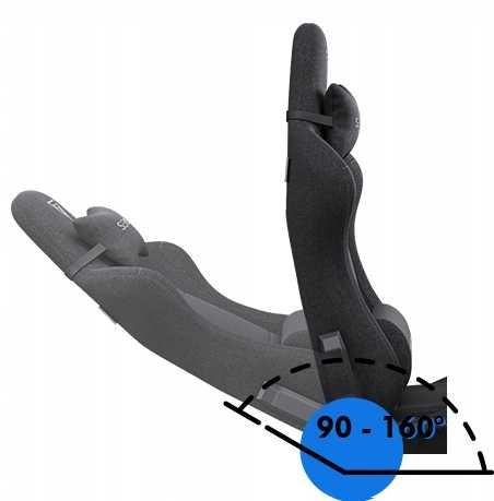 fotel gamingowy materiałowy obrotowy biurowy gracza kubełek sense7