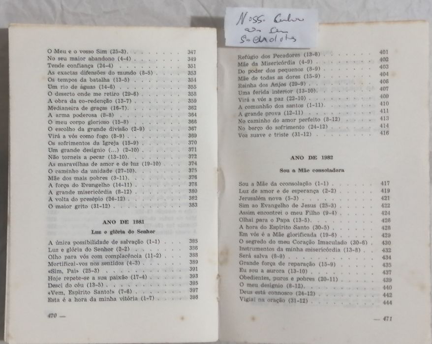 Nossa senhora aos seus sacerdotes