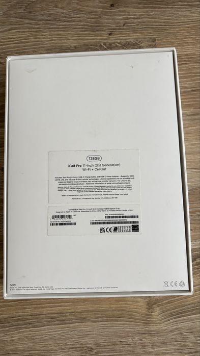 Apple Ipad Pro 11 3 generacji 128GB  cellular lte space gray pudelko