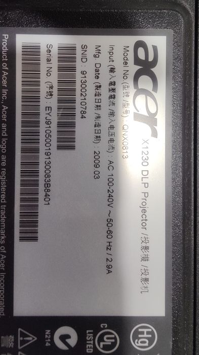 Проектор Acer X1230