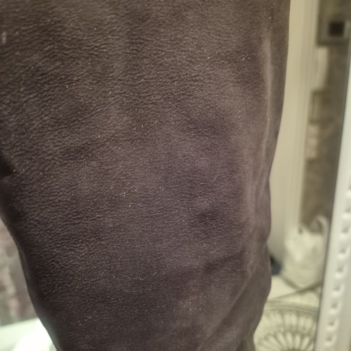 Сапоги- ботфорты, шоколадного цвета, замшевые, 38р Fellini